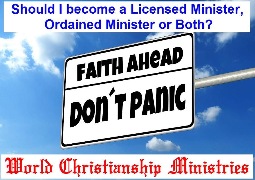faith ahead license or ordination